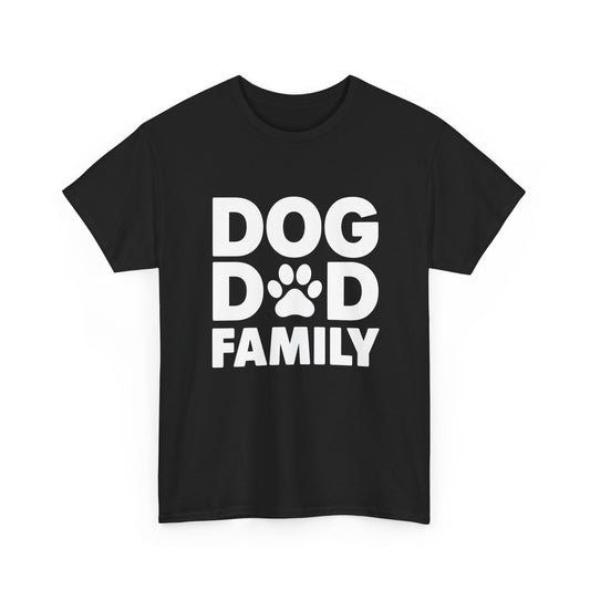 Dog Dad Family T-Shirt — Paw Print Graphic Tee for Dog Lovers