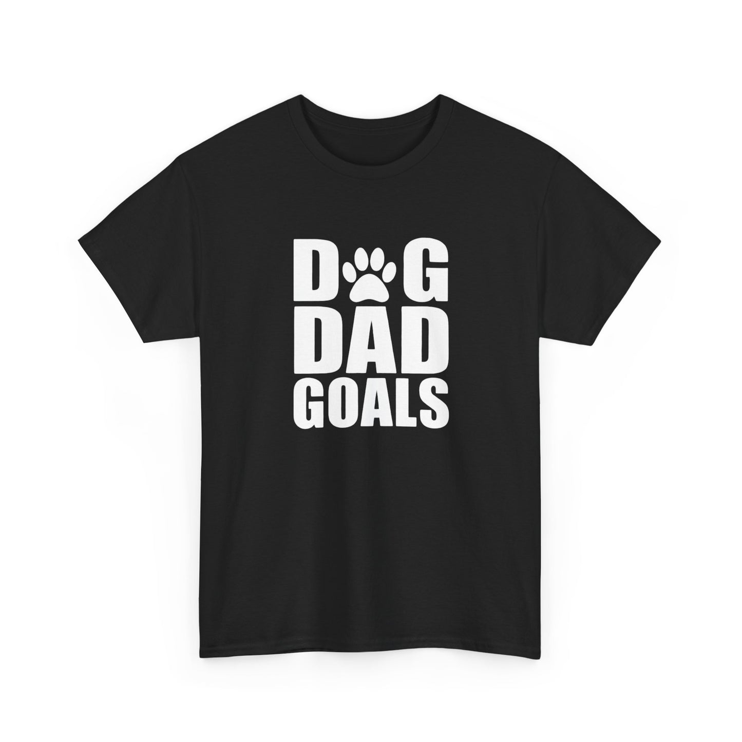 Dog Dad Goals T-Shirt — Funny Paw Print Tee for Dog Lovers
